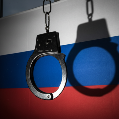Флаги Дании и России