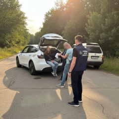 Car disguised as military aid: blogger arrested