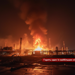 Дрони атакують завод у нічний час