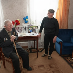 Ветеран войны получает пенсию