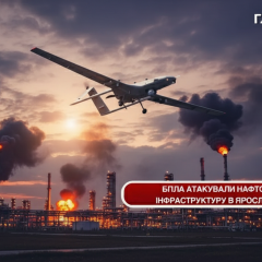 Удар дронів по нафтостанції в РФ