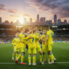 Молодіжна збірна України грає у футбол