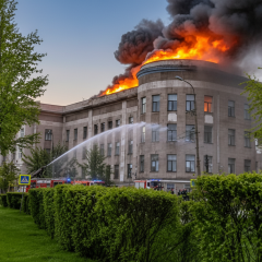 Пожежа в інституті золота Росії