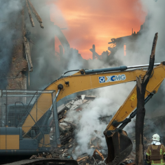 Destruction from missiles and drones