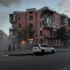 Зеленський на Подолі після знищення музею