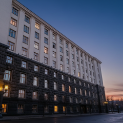 Зруйнована будівля Кабміну в Києві
