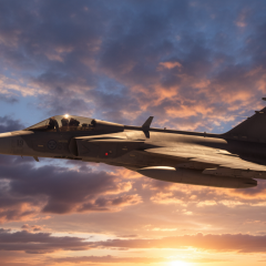 Визуализация военных самолетов Gripen с ракетами Meteor