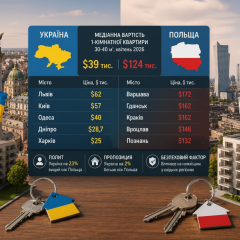 Квартира в Україні дешевше за Польщу
