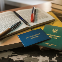 Студент з документами в руках