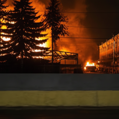 Атака безпілотників на завод «Прогрес»