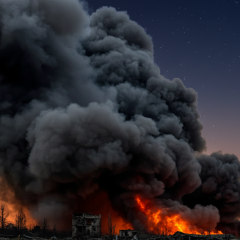 Rocket attack on ATB warehouse in Dnipro