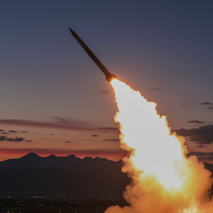 Missile strike on Kharkiv at night
