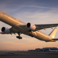Літак A350-1000ULR у повітрі