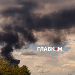 Пожар на Киевщине после взрыва