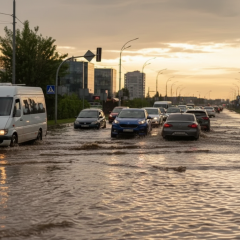 Heavy rain over Kyiv