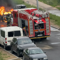 Взрыв BMW во время движения, погиб водитель