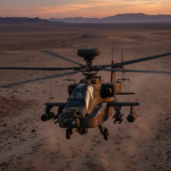 Apache helicopter near the Strait of Hormuz