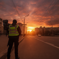 Розбита автівка на дорозі