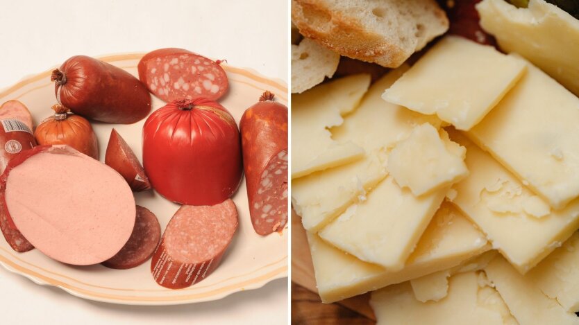 Ціни на ковбасу та сир
