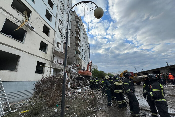 Обвал подъезда дома в Белгороде