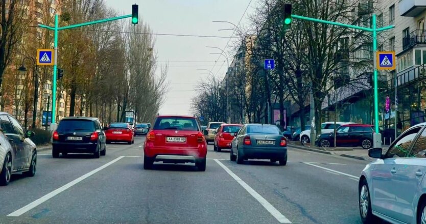 Светофоры в Киеве во время блекаута