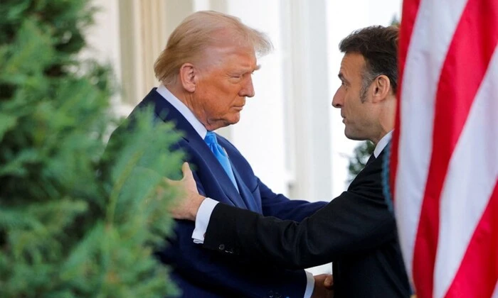 Эммануэль Макрон и Дональд Трамп