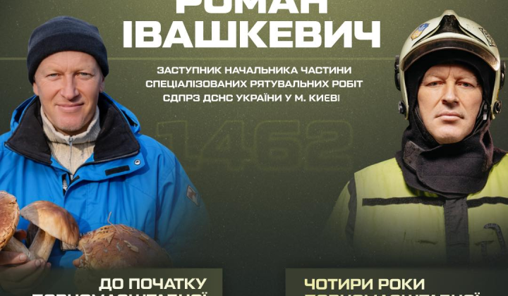 Спасатель с большим опытом на переднем плане