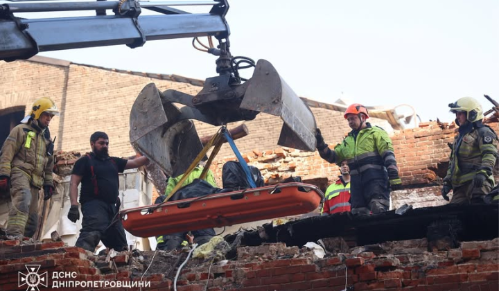 Rescue operations in Dnipro