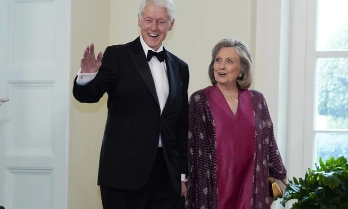 Bill and Hillary Clinton testifying