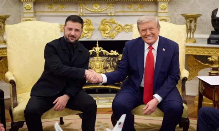 Зеленский и Трамп на переговорах