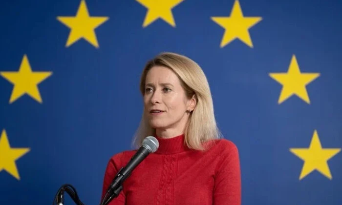 Flags of Ukraine and EU