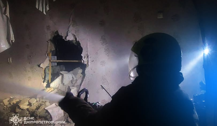 Fire in a multi-storey building in Kryvyi Rih