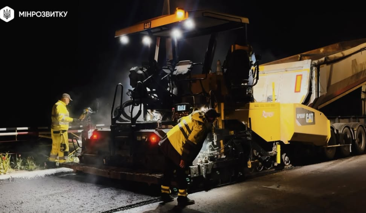 Repairing roads in Ukraine