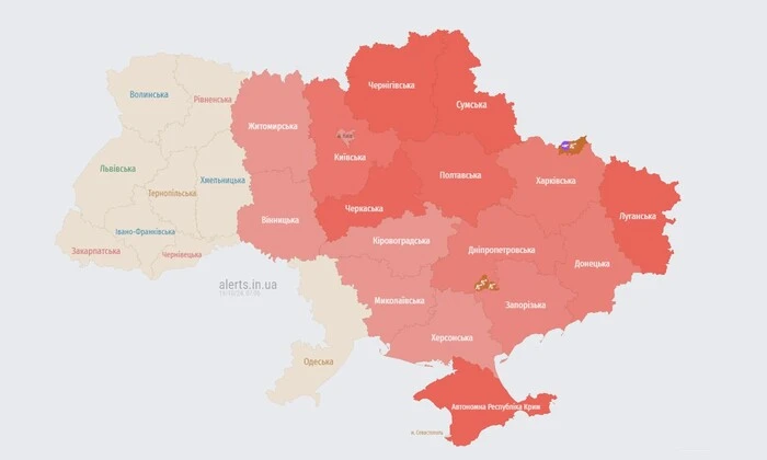 Повітряні тривоги в Україні