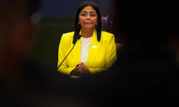 Venezuelan Vice President at a meeting