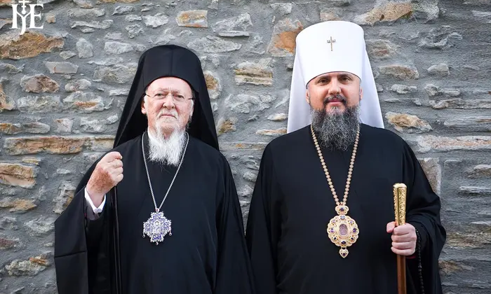 Patriarch Bartholomew and Metropolitan Epiphanius