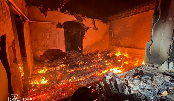 Зруйнований будинок на Харківщині після ракетного удару