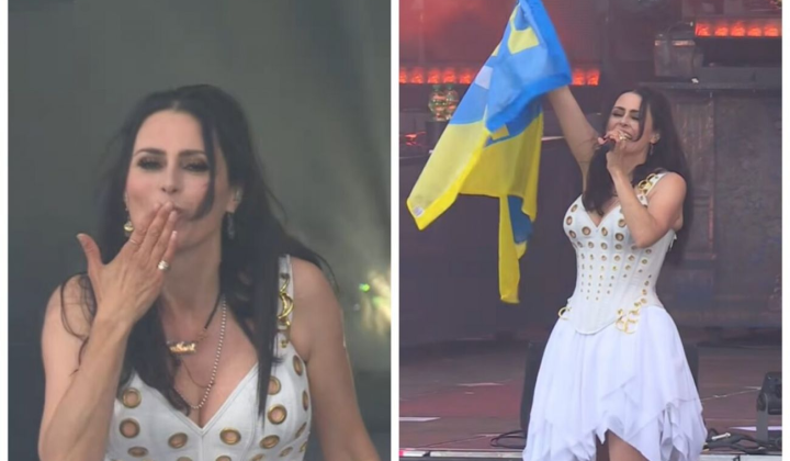 Within Temptation unfolds Ukraine's flag with battalion inscription at festival in Germany
