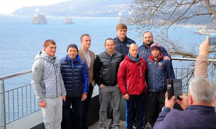 Russian wrestlers in occupied Crimea