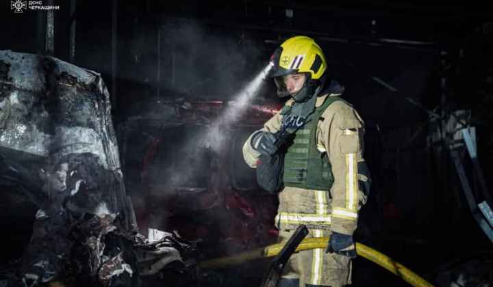 Fires and destruction caused by drones