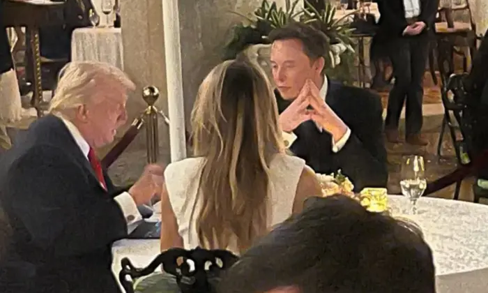Ілон Маск і Дональд Трамп на вечері