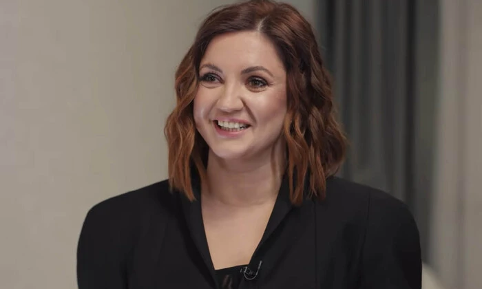 Olga Tsibulska at a political event