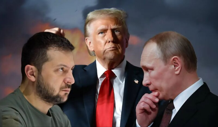 Трамп, Зеленский и Путин на переговорах
