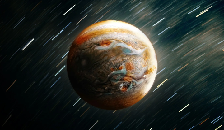Jupiter accelerated particles of energy