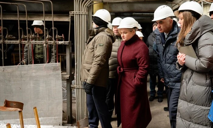 Ruined power plant in Kyiv
