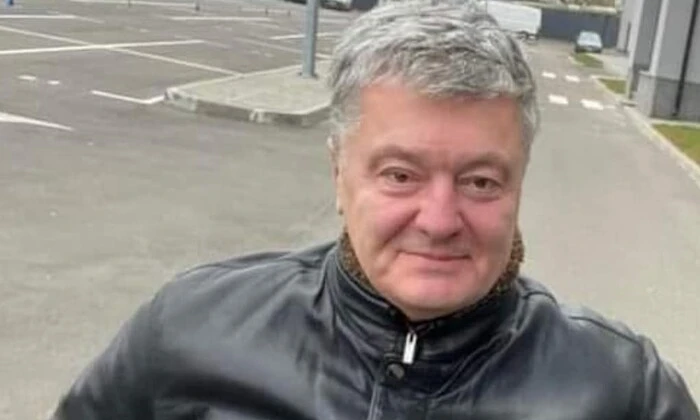 Petro Poroshenko on a motorcycle in Kyiv