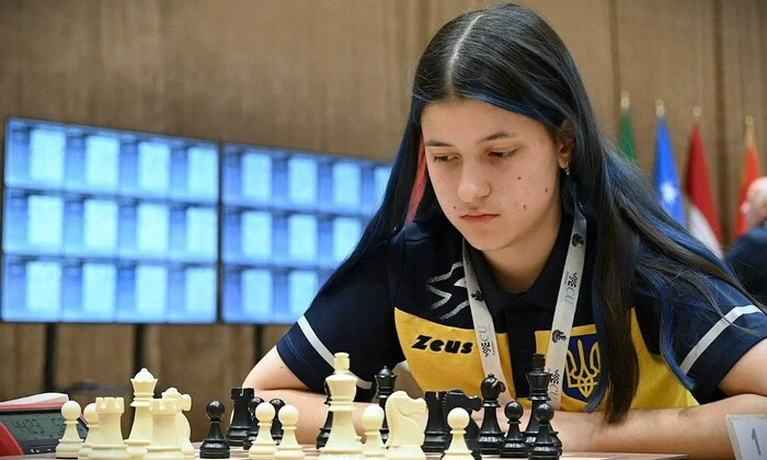 Anastasiia Hnatyshyn in the playing room