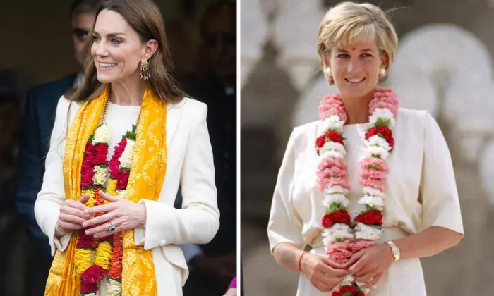 Kate Middleton alongside Princess Diana