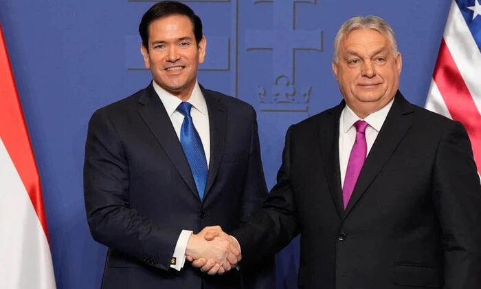 Photo of meeting between Rubio and Orban