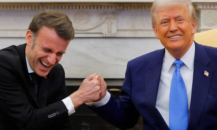 Trump and Macron in dispute